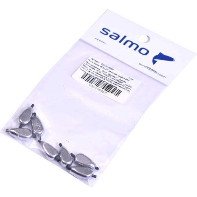 Груза SALMO Bullet на силиконовой трубке 06.0 7Шт SBUS-0060